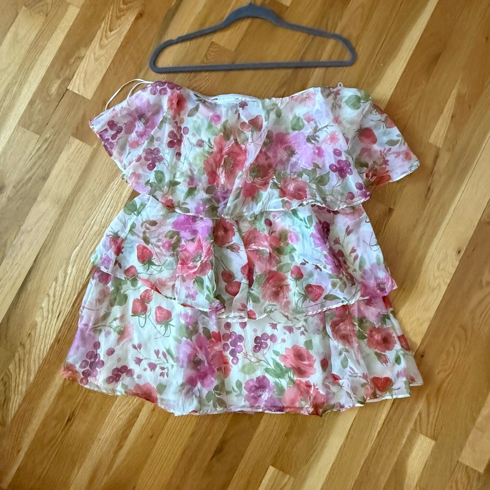 Abercrombie and Fitch floral strapless dress
